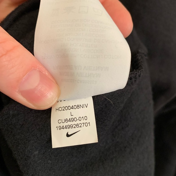 Nike Women’s Icon Clash Funnel Neck hoodie black metallic logo size large - Picture 5 of 5